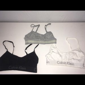 Calvin Klein lot sport jersey bras SMALL fits XS